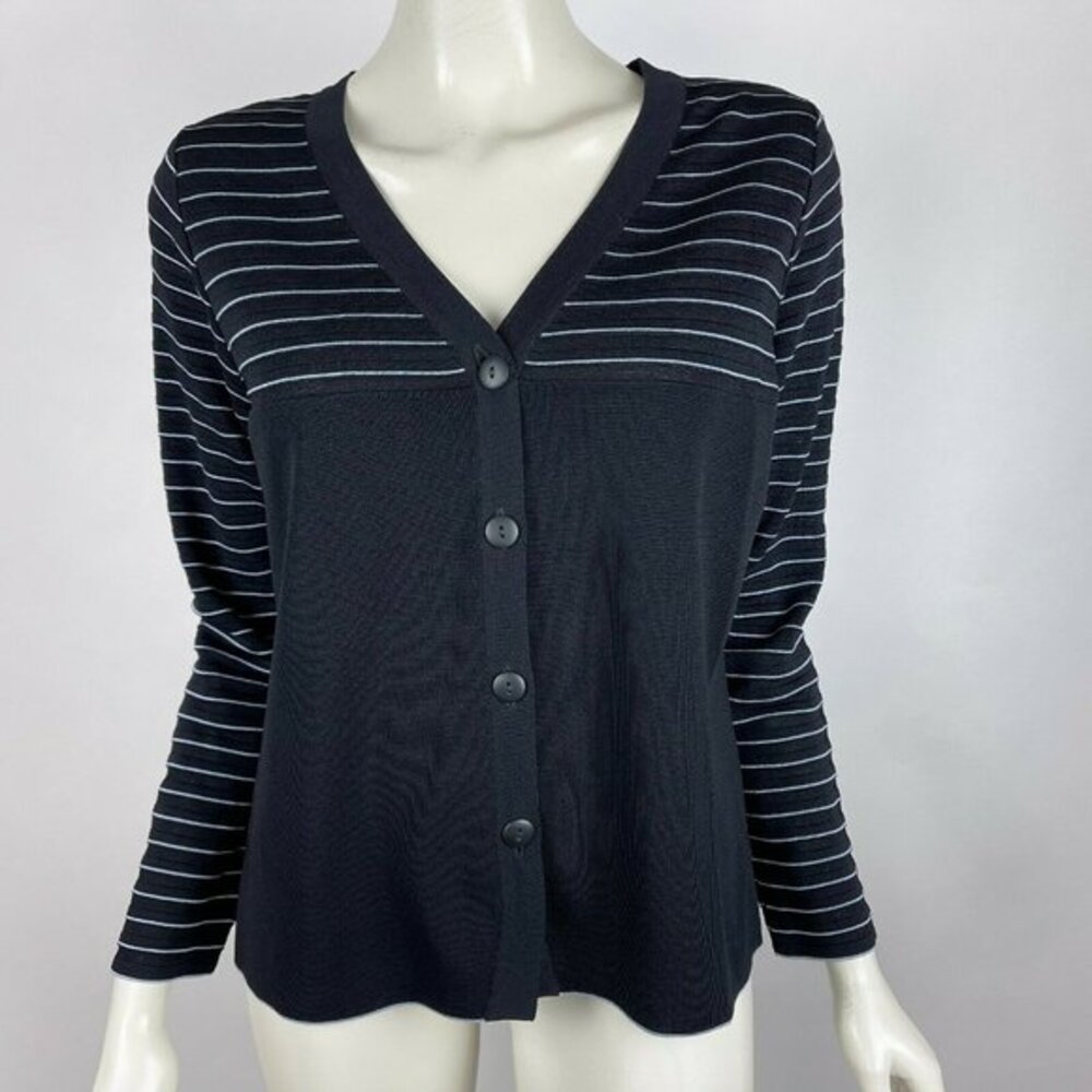Exclusively Misook Button-Up Cardigan Jacket